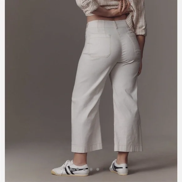 The Collette Crop Wide Leg Pants: Contrast Stitch Edition - Picture 3 of 9